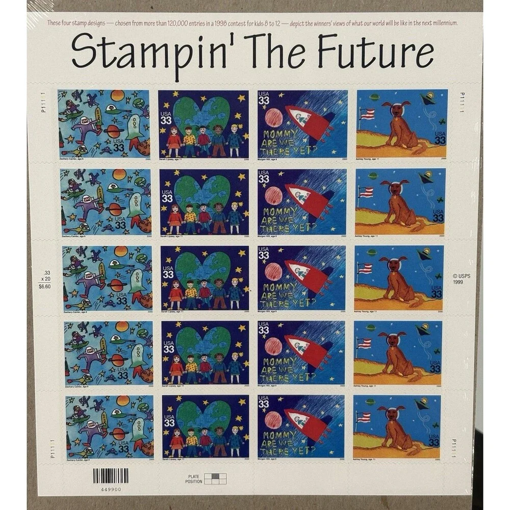 Lot of 3 Vintage USPS Stamp Sheets Peanuts Snoopy Lucille Ball SEALED NEW